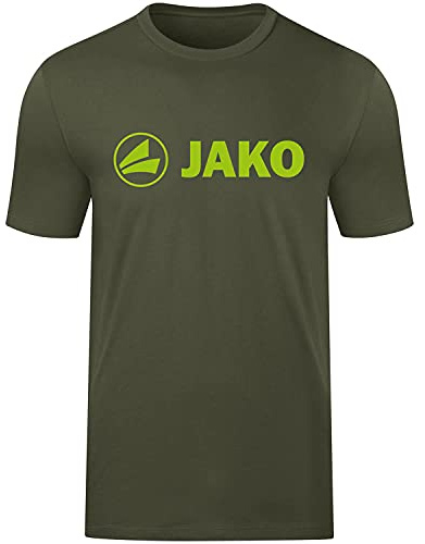 JAKO Unisex barn T-shirt promo T-shirt promo Khaki/neongrön 152