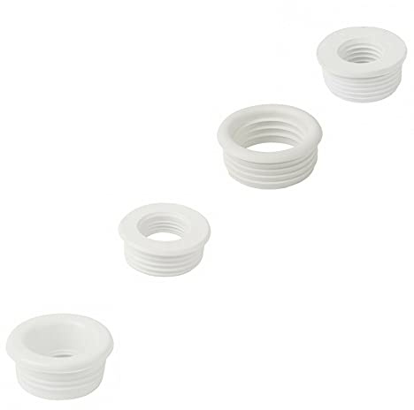 Siphon Dichtung Manschette Reduzier Gummi Nippel HT Abflussrohr Weiss (Ø 56/32)
