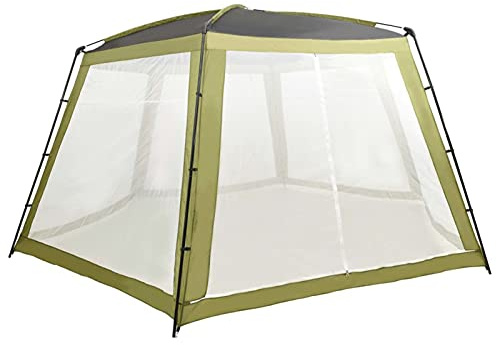 Tidyard Poolzelt Pooldach Poolabdeckung Pool Dach Poolüberdachung mit Mesh-Seitenwände Pavillion Schwimmbadabdeckung Zelt für Pool, Poolzelt Pooldach Stoff 660x580x250 cm Grün