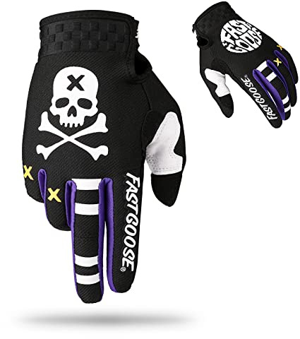 FASTGOOSE Dirt Bike Motocross Gloves - Motorbike Riding Bike Gloves for Off Road Racing & Sports (Black, Large)