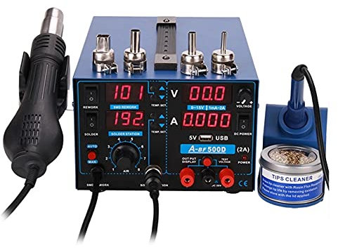 Alimentation variable A-bf Niveau de mise à niveau de la station de soudage numérique SMD 3-en-1 Mobile Cavalier Réparer Station de soudage à air chaud Station d'alimentation Fer à souder Alimentation