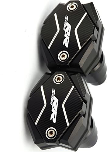 Sturzschutz Mit Logo S 1000rr CNC Sturzpads Crash Protector Guard Für BMW S1000rr S1000RR 2015 2016 (Color : Schwarz)