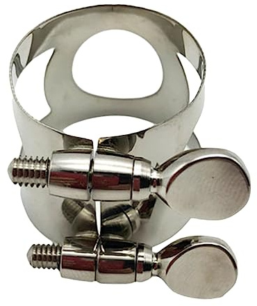 Mikinona Abrazadera Gran Sonido y Flexibilidad Doble Tornillo Clarinete para Agudo Niquelado en Cobre para Boquillas de Instrumentos Musicales