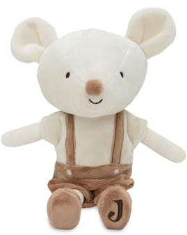 Jollein 037-001-67074 Stofftier Kuscheltier Maus Bowie beige (32 cm)
