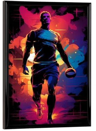 artboxONE Poster mit schwarzem Rahmen 18x13 cm Sport Volleyball Colorful (matart) - Bild Volleyball Spieler Sport