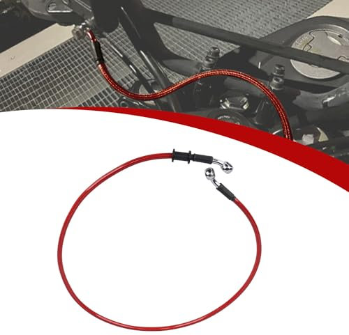 Runfarr Bremsleitung Motorrad Rot 110cm Motorrad Hydraulische Verstärkte Bremse Kupplungsschlauch Leitungsrohr Für Dirt Bike Enduro Motocross