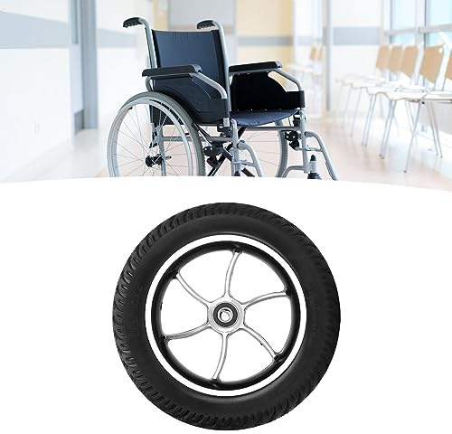 Topyond 10 in X 2in Roulette Avant De Fauteuil Roulant,Roue De Fauteuil Roulant pour Fauteuils Roulants,Remplacement De Fauteuil Roulant en PU à Faible Bruit