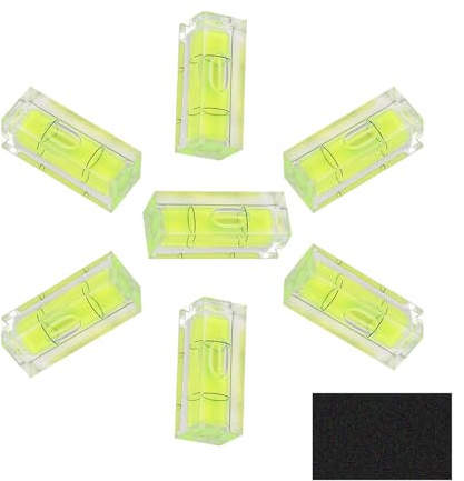6 Pezzi Bolla Livella Piccola, 15 * 15 * 40MM Mini Livelle a Bolla D'aria, per Campeggio, Roulotte, Camper, Attrezzatura Fotografica, Viene fornito con supporto adesivo magnetico