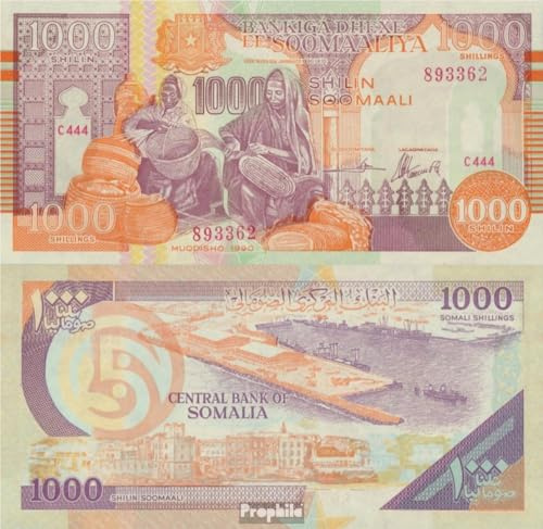 Prophila Collection Geldschein Somalia Pick-Nr: R10 bankfrisch 2000 1.000 Shillings (Banknoten für Sammler - kein Zahlungsmittel)