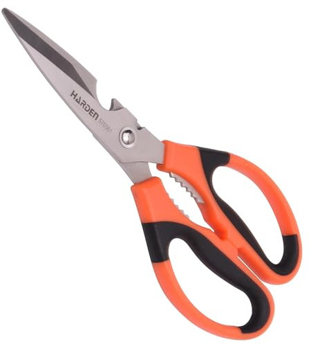 Tijeras de Acero Inoxidable de 210mm, Multiusos para Cocina con Mango Ergonómico, Apertura de Botellas y Corte de Nueces, Perfectas para Cocina, Ideal para Chef y Uso Doméstico.