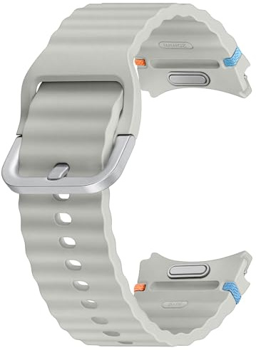 Samsung Sport Band (S/M) ET-SNL30 für die Galaxy Watch7 | Uhrenarmband, Sport Armband, Original Zubehör, elastisch, langlebig, guter Sitz, Silver