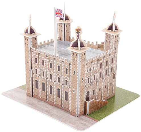HONMEET Rompecabezas 3D Torre De Londres para y Niños De Papel Educativo Arquitectónico Sin Pegamento Fácil De Adecuado para Decoración del Hogar 1 Set