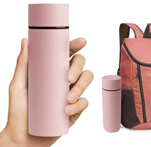 1 Pieza Termo Pequeño, 150ml Botella Agua Pequeña, Mini Termo Cafe, Botella De Agua Acero Inoxidable, Termo Cafe Pequeño, para Gimna, Exterior, Viajes, Trabajo, Escuela (Rosa)