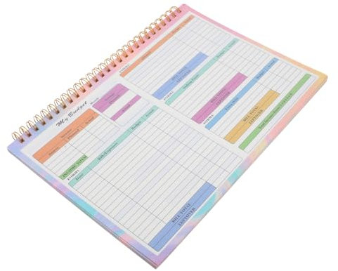 CAXUSD Budgetordner Einnahmen Ausgaben Buch Format Wochenjournal Finanzbuchtracker Haushaltsbuch Budgettracker Ausgaben Tracker Geldordner Buchhaltungsprotokoll Wochenplanerblätter Undati