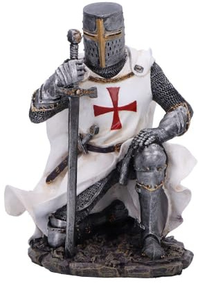 Nemesis Now Medieval Templar Knight Figurine, Hand-Painted Resin Renaissance Sculpture - Take The Knee