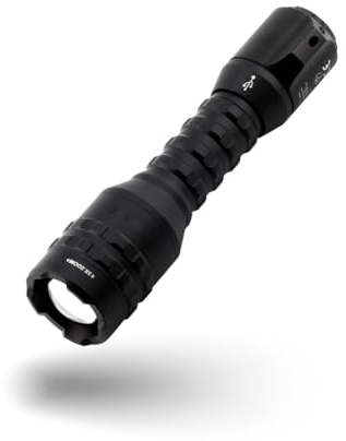 NEBO Davinci 800-800 Lumen Wiederaufladbare Wasserdichte LED-Taschenlampe - Mit Powerbank-Funktion und einstellbarem Zoom, Schwarz