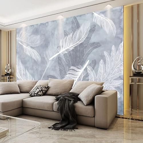 XLMING Einfache Kreative Retro Feder 3D Tapeten Tapete Home Esszimmer Möbel Sofa Schlafzimmer Wohnzimmer TV Hintergrund-150cm×105cm