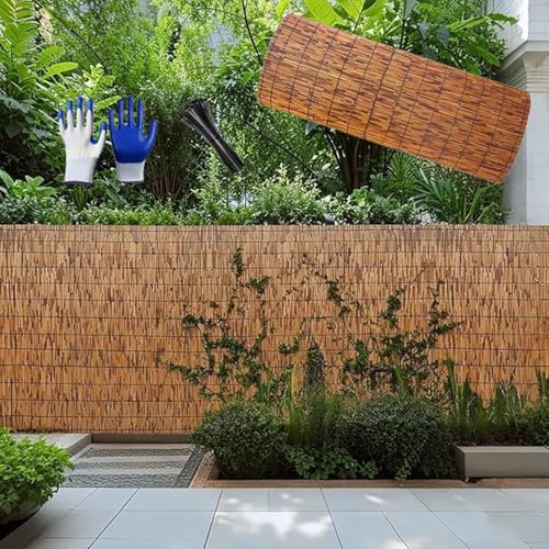 Générique Brise Vue en Roseau Naturel Rouleaux de clôture en Bambou Clôture D'intimité de Balcon Résistant Aux Intempéries Clôture Décorative aménagement paysager