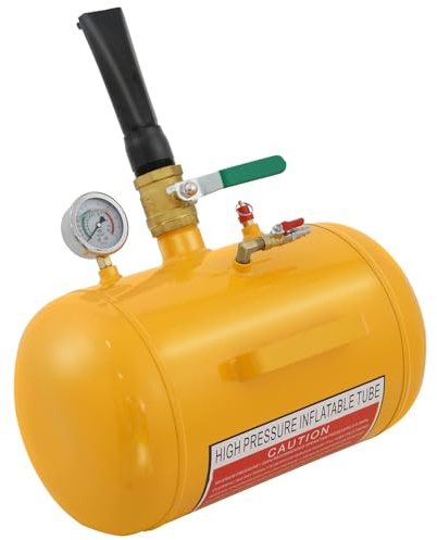 VELPAX Inflador de Neumáticos 20L, Reforzador de Neumáticos para Coche Camión - Compresor de Aire con Manómetro 8 Bar para Moto ATV Furgoneta