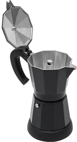 Gvvsjgdbis Macchina elettrica per 6 tazze - Macchina da caffè elettrica da 300 ml, caffettiera in alluminio, caffettiera per Moka, presa europea