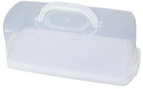 Kalttoy Contenitore per pane in plastica con coperchio ermetico, per fette di torte e toast