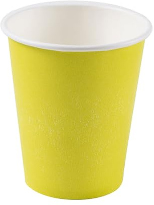 Nupik - Pack 20 Unidades Vasos de Cartón Desechables 270 ml (9 oz) – Color Lima – Vasos Antifugas y Resistentes, Reciclables – Para Café, Té y Bebidas Frías o Calientes