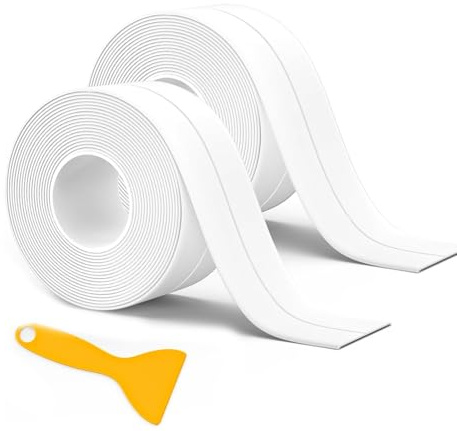 2 Rollen Weichsockelleiste selbstklebend weiß - 3.8CM 3.2M | sockelleiste | abschlussleiste PVC,knickleiste selbstklebend,Flexibel Fussleisten,leisten selbstklebend Für Küche Bad Badezimmer