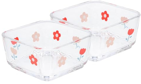 DIYEAH 2 Stück Futter Wassernäpfe aus Glas für Kleine Haustiere rutschfeste Spritzfreie Futterschale für Hamster Meerschweinchen Rennmaus und Chinchilla Kompakte Langlebig und Praktisch