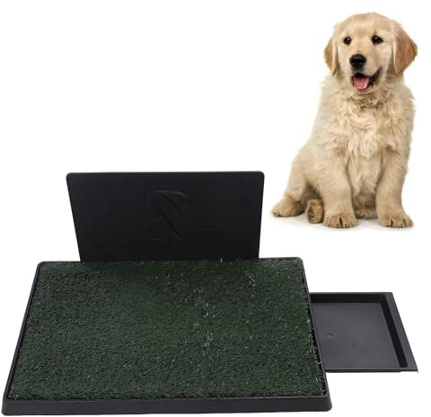 WAHEWUD Almohadilla De Hierba para Perros, Bandeja para Orinal De Hierba Falsa Compacto Portátil Diseño A Prueba De Fugas De Tres Capas Fácil De Limpiar Realista, Hierba para (Tamaño Grande con