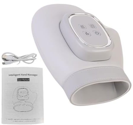 Massaggiatore Per Mani Con Calore E Compressione - 5 Livelli Ricaricabile con Timer Automatico per Massaggio Elettrico - Per Mani e Dita | Ideale per Viaggi Casa Palestra Sport Allenamento
