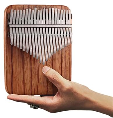 Arc Design Tragbares Daumenklavier mit 21 Tasten, professionelles Kalimbas, Anfänger-Musiktastatur, Musikinstrument mit Zubehör (1)