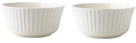 Juego De 2 Cuencos For Cereales, Ensaladera Con Relieve Vertical De Cerámica De 800ml, Cuenco Grande Blanco For Desayuno For Pasta, Sopa, Ensalada, Avena, Arroz