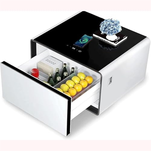 Nightstand with Mini Fridge & Wireless Charging - Modern Bedside Table & Storage Cabinet, Perfect Solution for Bedroom