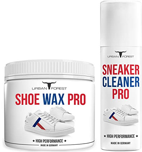 URBAN FOREST Sneaker Reiniger | Schuh Wax | Schuh-Pflege & Schuh-Reinigung | Sneaker Cleaner & Refresher & Schuh Wachs EINZELN & ALS SPARSET (SPARSET Clean&Wax)