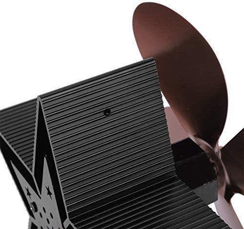 Termoventilatore, modulo termoelettrico integrato Termoventilatore per camino Dissipatore di calore Colore opzionale per camera da letto per casa per soggiorno per camino(Bronze)