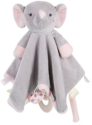 Vicloon Mantita de Apego bebé de Muñeca Elefante,Manta de Seguridad para Bebés,26x26cm Toalla para bebés Toalla de Saliva,Regalo Bebé