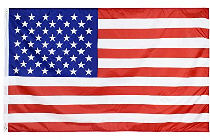 90 x 150 cm bandiera americana USA Banner di bandiere nazionali Poliestere con granmetti di ottone Resistente alla dissolvenza UV Per sport di calcio, festival, sfilata, decorazioni per feste