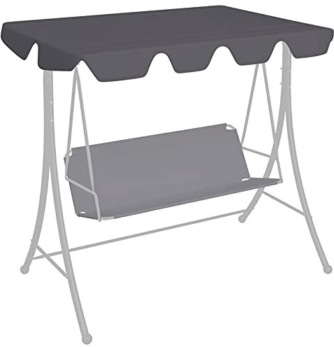 Ersatzdach für Hollywoodschaukel, XIAOGUANG Dach Für Hollywoodschaukel, Hollywoodschaukel Dachbezug, Bezug Für Hollywoodschaukel, Hollywoodschaukel Dach, Anthrazit 188/168x110/145 cm