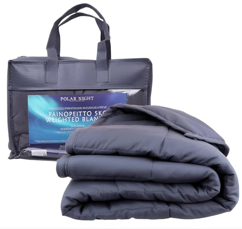 Polar Night Gewichtsdecke für Erwachsene 135 x 200 cm, 13kg - Weighted Blanket für tiefen Schlaf, Schwere Decke, Therapiedecke aus 100% Mikrofaser, Entspannungsdecke Oeko-TEX® 100 Standard Bettdecke