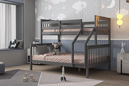 Flair Wooden Zoom Triple Bunk Bed - Grey