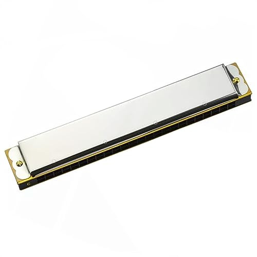 Edelstahlabdeckung, 24-Loch-Klappe Der C-Tremolo-Mundharmonika, Professionelle Mundharmonika Mundharmonika Musikinstrument