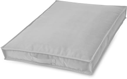 BARRY & LUCY® Hundebett Grosse Hunde - orthopädisch Hundematte Hundematratze flauschig Haustierbett waschbar S 70x50cm, Silber