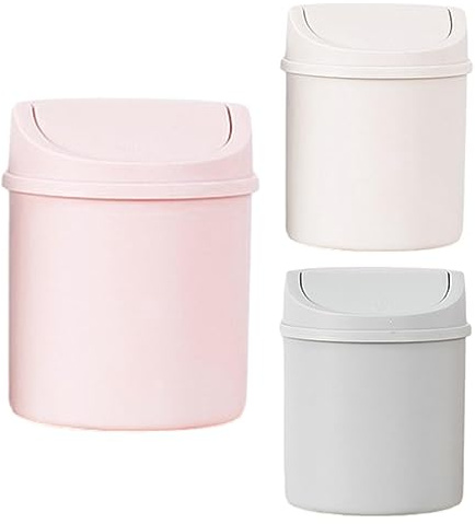 Shuangliao Poubelle De Table avec Couvercle en Plastique Réutilisable pour Salon, Cuisine, Chambre à Coucher, Salle De Bains et Bureau