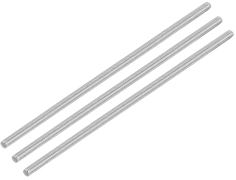 QUARKZMAN 3 Stück Gewindestangen, M5 x 170mm, 304 Edelstahl, Gewindestab mit metrischem Vollgewinde, M5-0,8 Gewindestift für Möbel- und Maschinenmontage