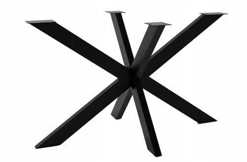 NWELD Tischfüße Spinne LOFT - Metall, Schwarz, 120x72 cm, 1 Stück - für Couchtisch, Esstisch, Schreibtisch