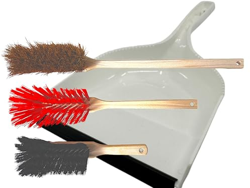 MAAJ Profi KEHRGARNITUR Baukasten Set HANDFEGER KEHRSCHAUFEL NACH Wahl LÄNGEN 31/45/60cm in 5 verschieden harten Borsten (Arenga 60cm)