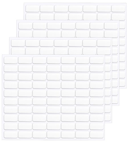 JANYUN 140 Stück Doppelseitige Klebepunkte, 20x10mm Transparente Klebepads | Wiederverwendbar, Entfernbar, Durchsichtige Quadratisch, Wasserbeständig, Poster Fotos Ballons