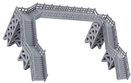 VILLFUL Plastic Footbridge Building Model for Railway Scenery Footbridge Decor Mini Garden Decor