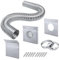 FVZWKHD Pellet Stove Fresh Air Intake Kit 2x60Inch Outside Cold Air Kit for Pellet Stove Pipe Aluminum Flex Vent Pipe for Stove