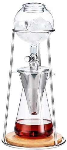 400ml Cold Brew Drip Coffee Maker, Cold Brew Drip Tower, Adjustable Valve, Reusable, Iced Coffee Maker, for Coffee Tea